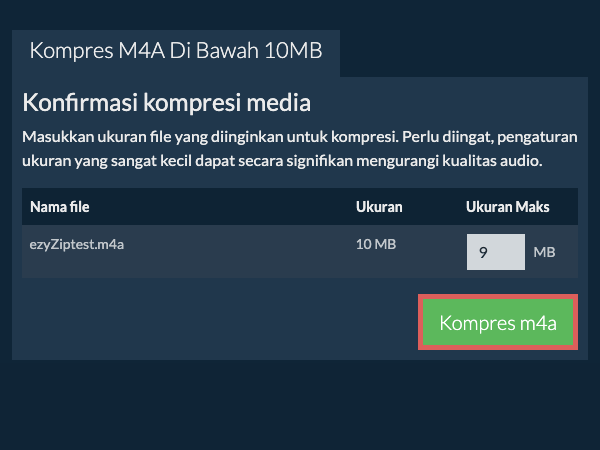 Konversi ke 10MB Konversi ke 10MB