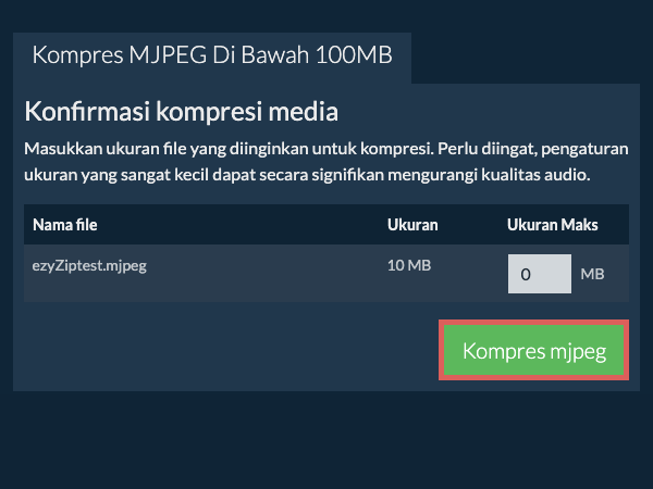 Konversi ke 100MB Konversi ke 100MB