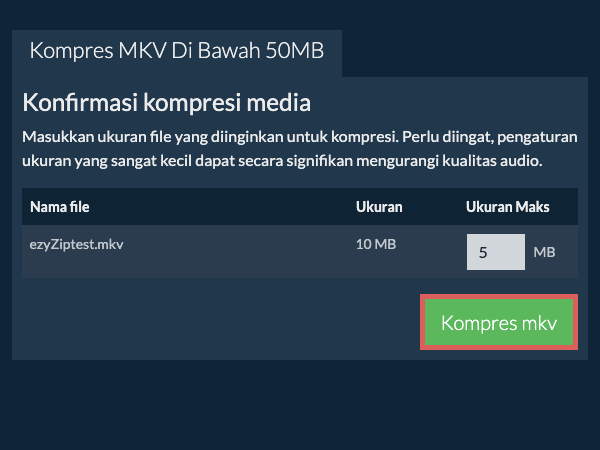 Konversi ke 50MB Konversi ke 50MB
