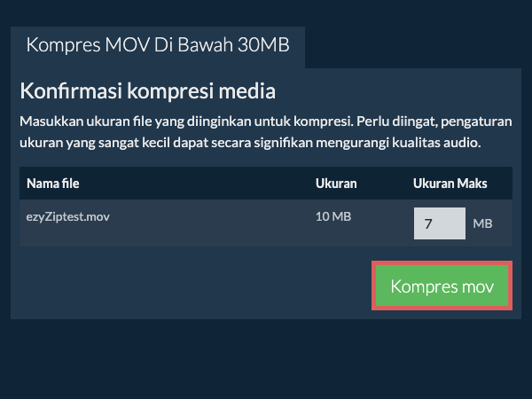 Konversi ke 30MB Konversi ke 30MB