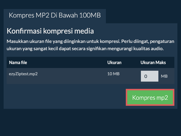 Konversi ke 100MB Konversi ke 100MB