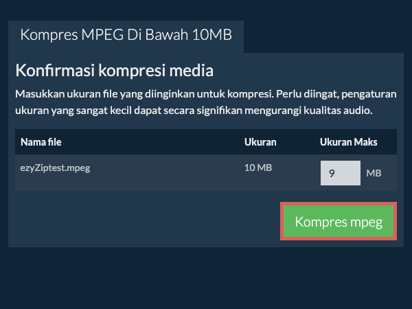 Konversi ke 10MB Konversi ke 10MB