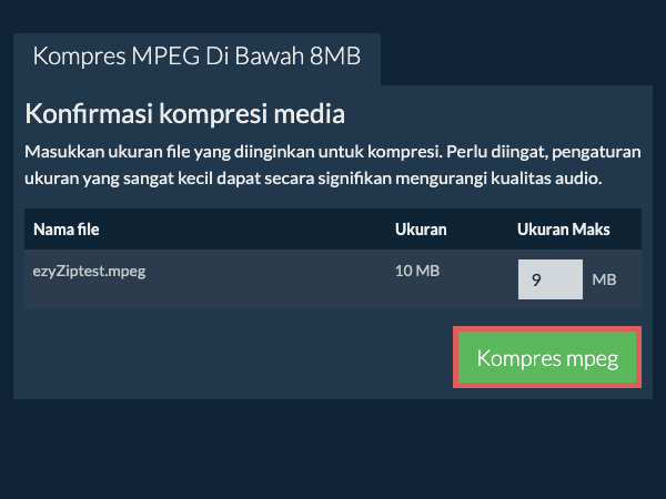 Konversi ke 8MB Konversi ke 8MB