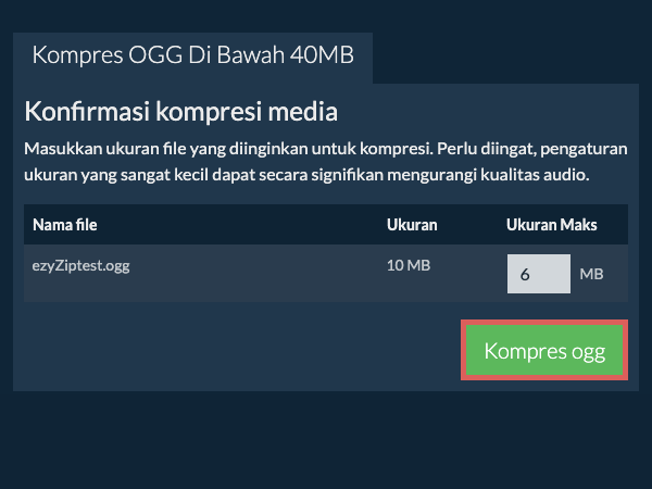 Konversi ke 40MB Konversi ke 40MB