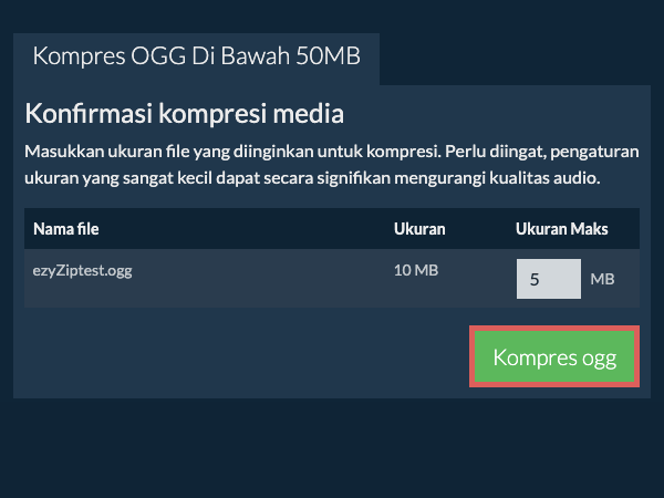 Konversi ke 50MB Konversi ke 50MB