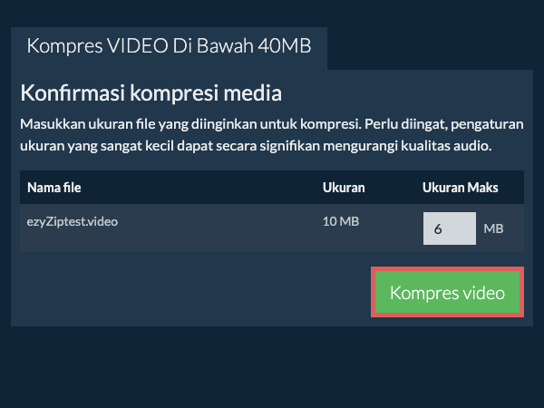 Konversi ke 40MB Konversi ke 40MB