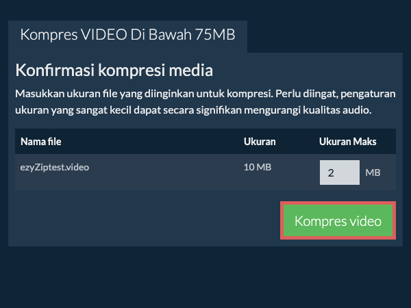 Konversi ke 75MB Konversi ke 75MB