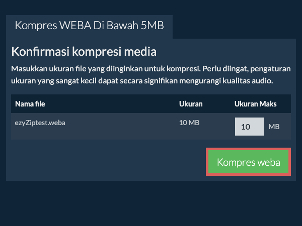 Konversi ke 5MB Konversi ke 5MB