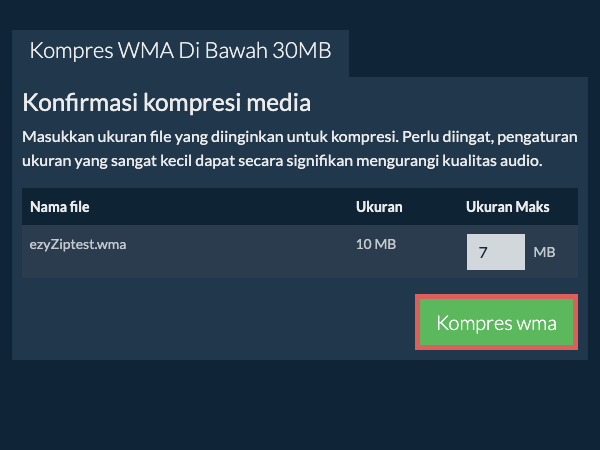 Konversi ke 30MB Konversi ke 30MB
