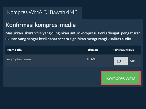Konversi ke 4MB Konversi ke 4MB