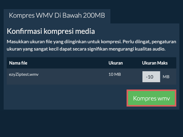 Konversi ke 200MB Konversi ke 200MB