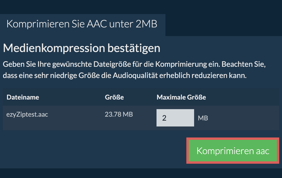 In 2MB konvertieren