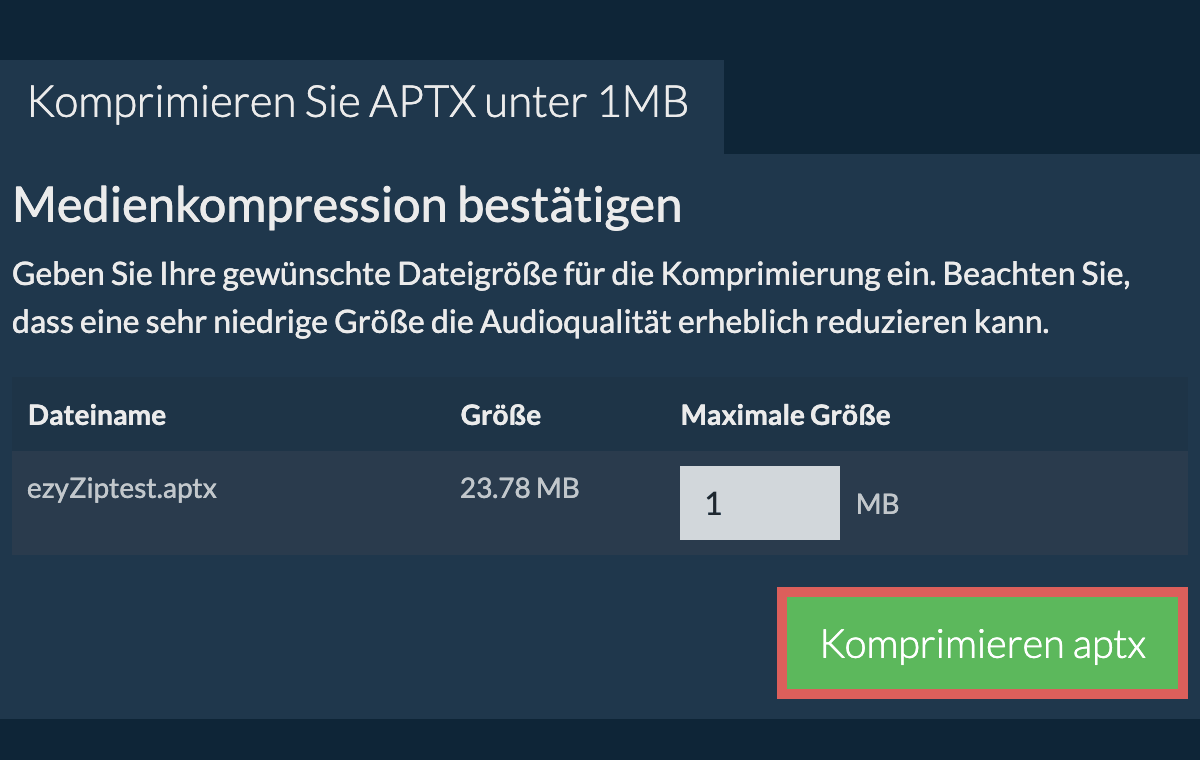 In 1MB konvertieren