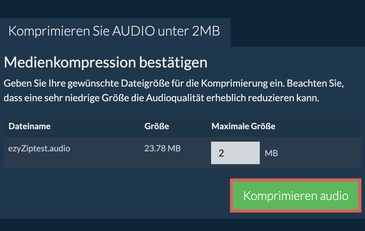 In 2MB konvertieren