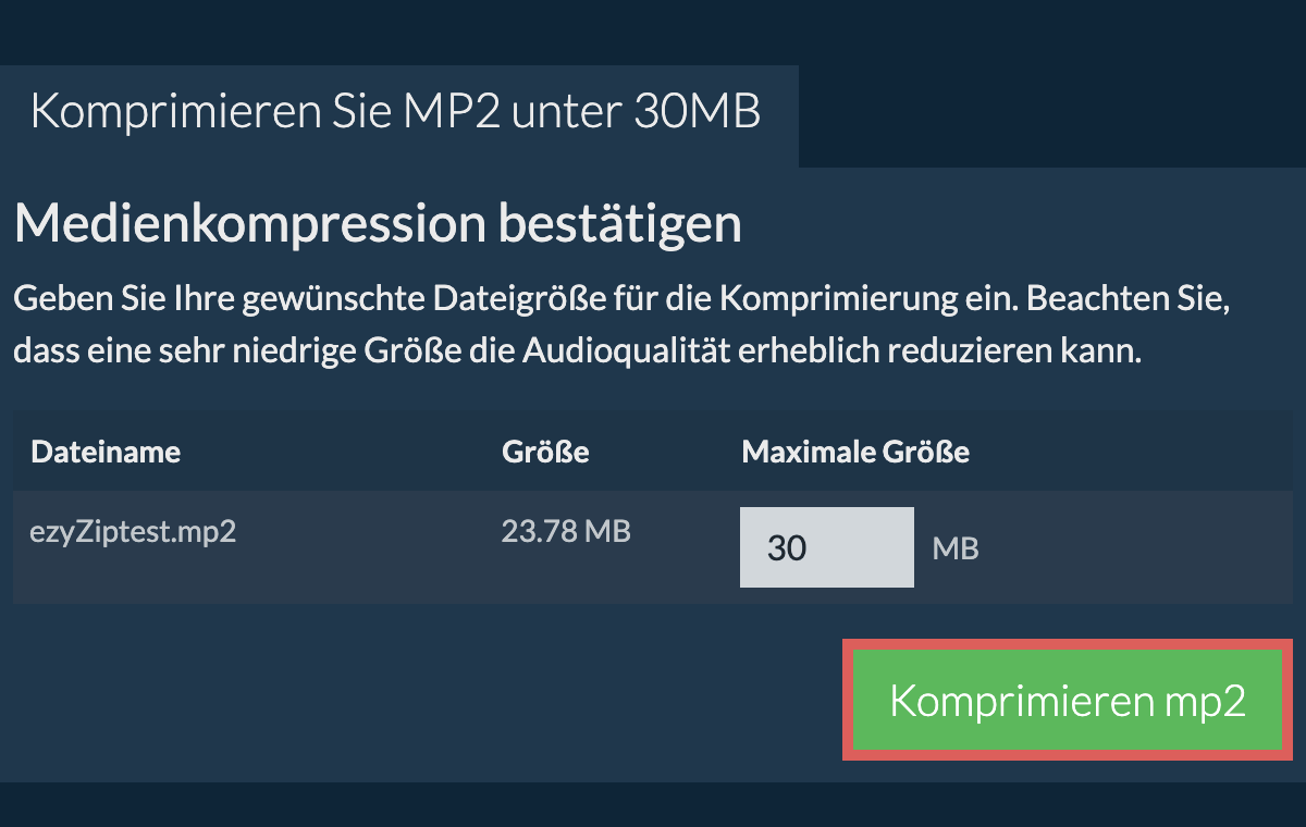 In 30MB konvertieren