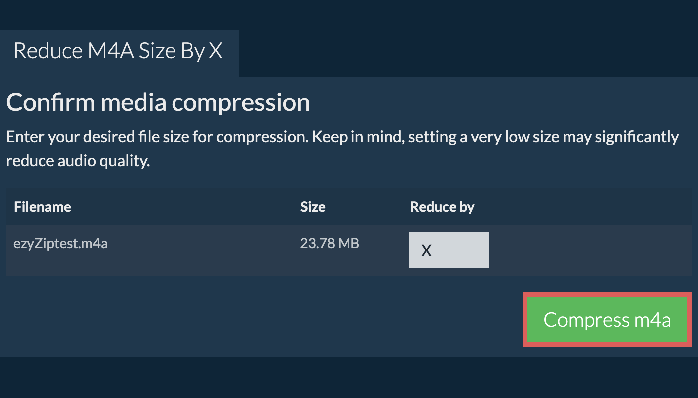 Compress X