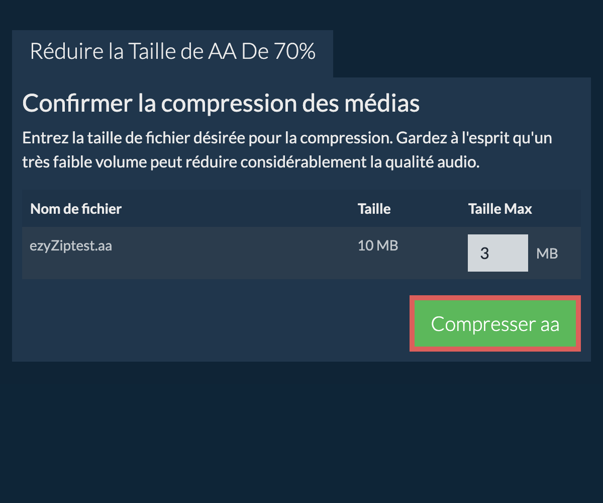 Compresser 70%