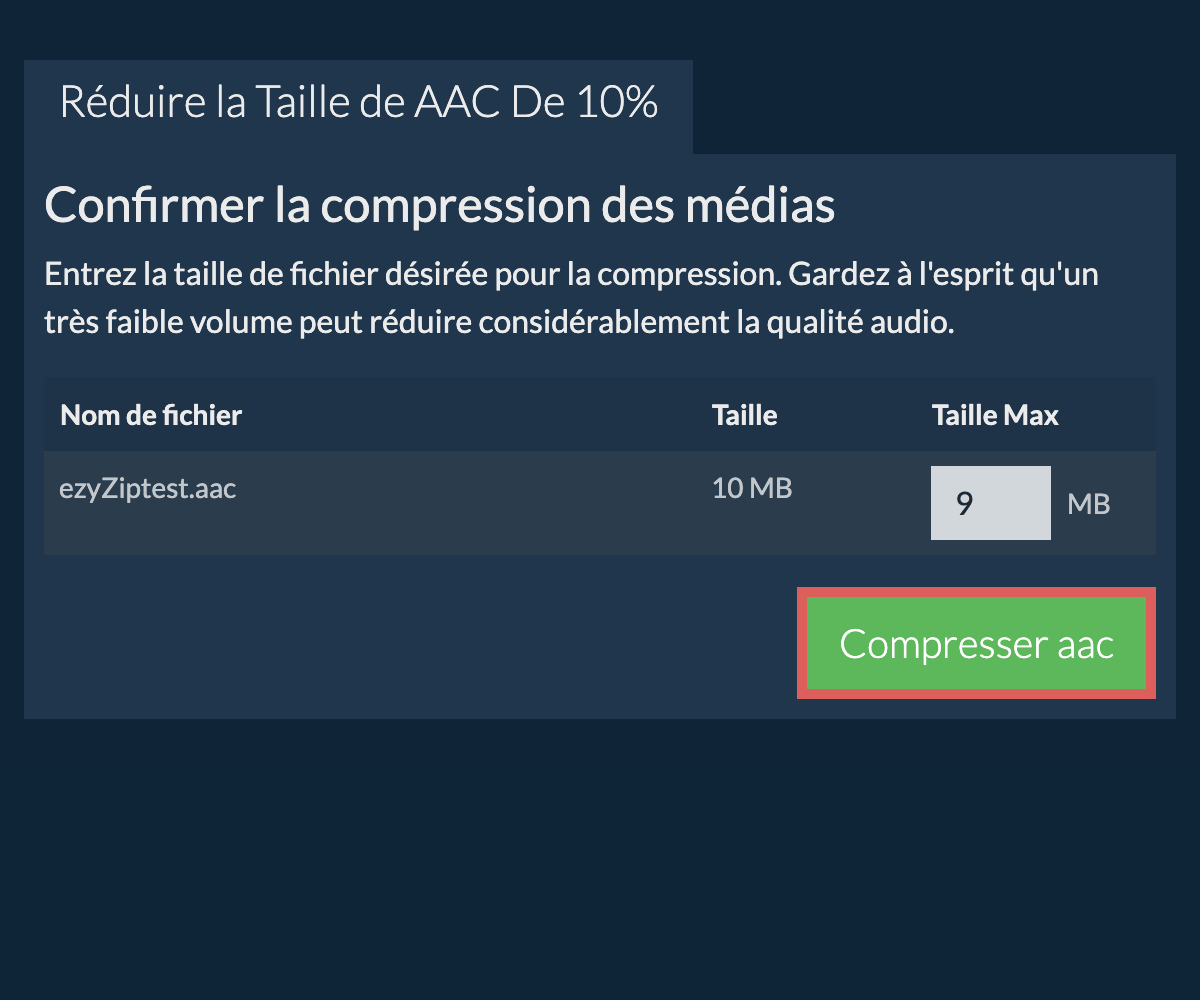 Compresser 10%