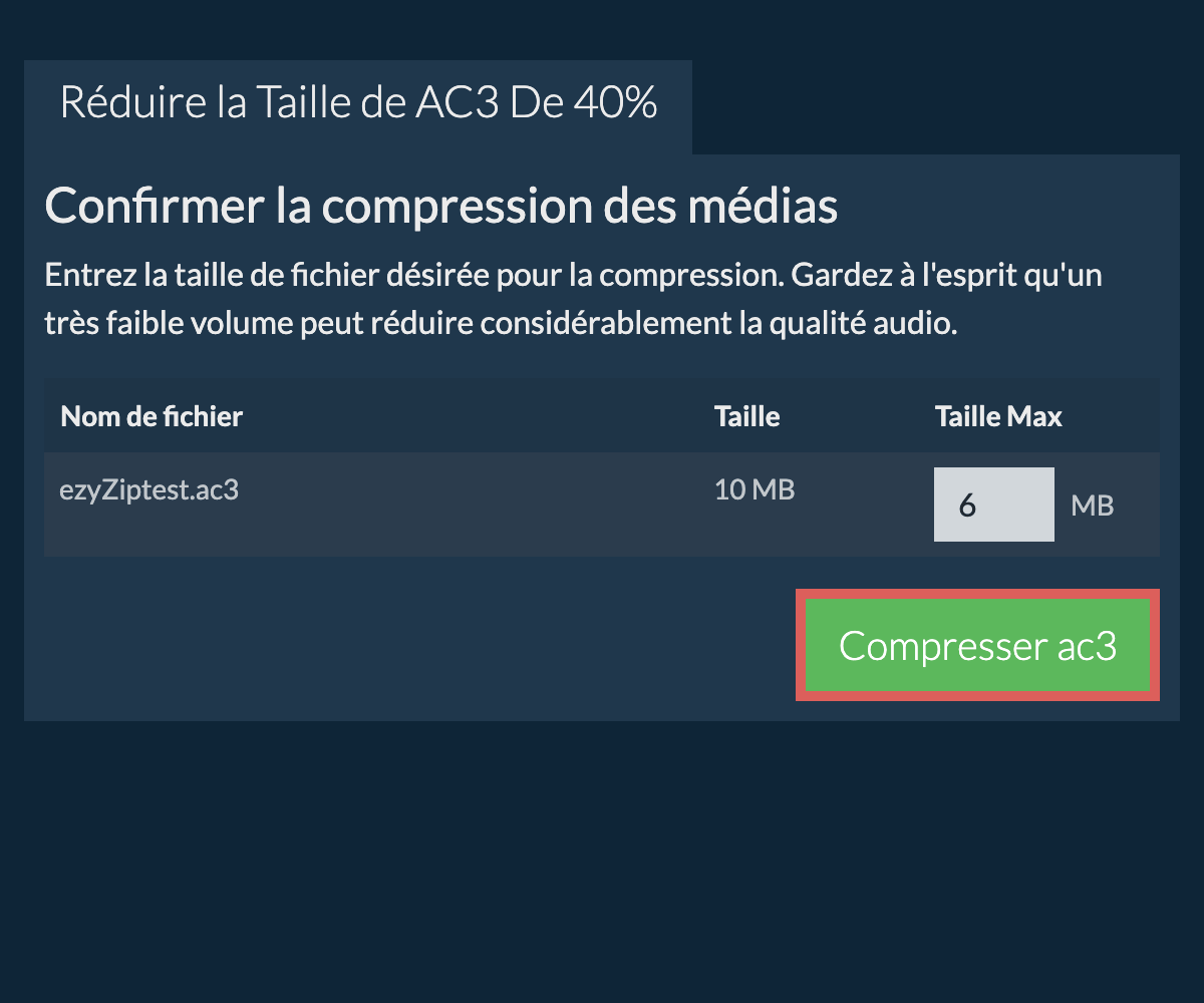 Compresser 40%