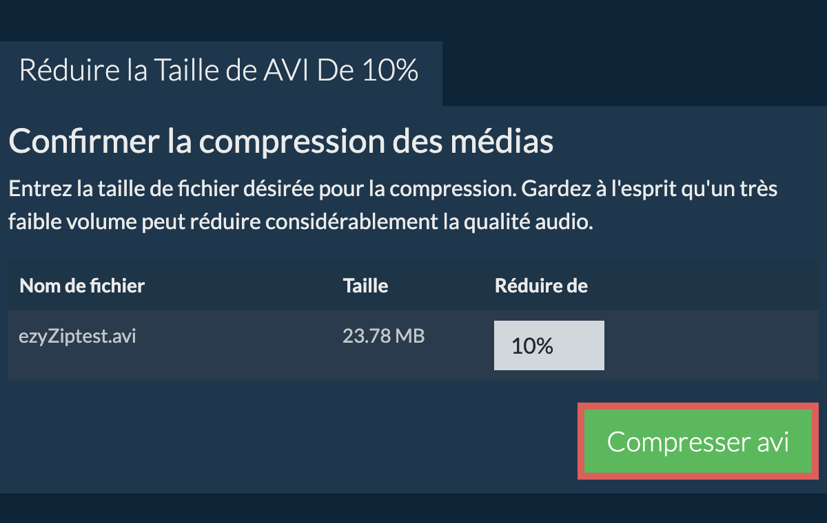 Compresser 10%