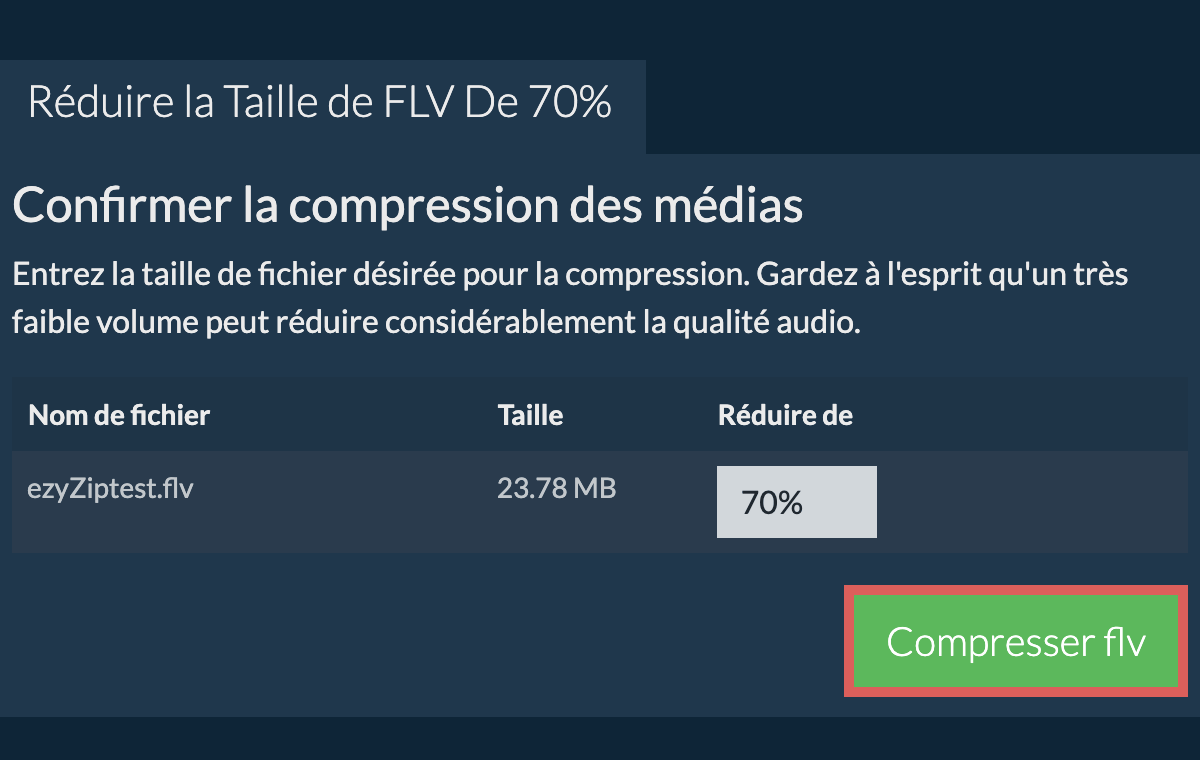 Compresser 70%