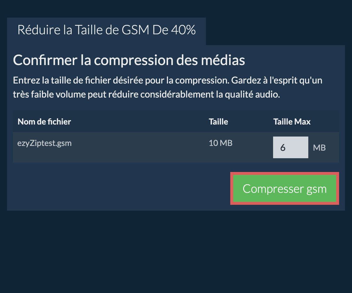 Compresser 40%