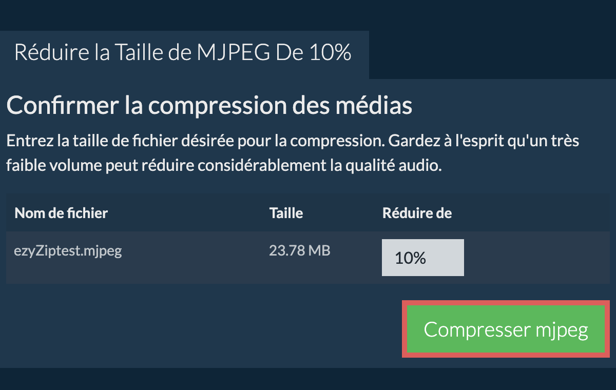 Compresser 10%