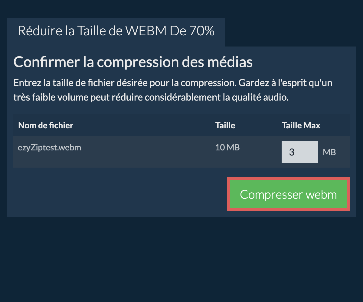 Compresser 70%