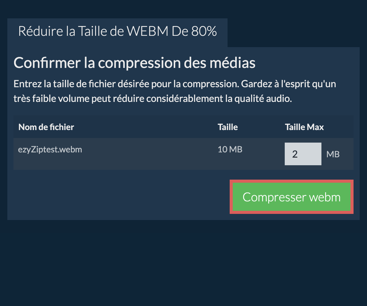 Compresser 80%