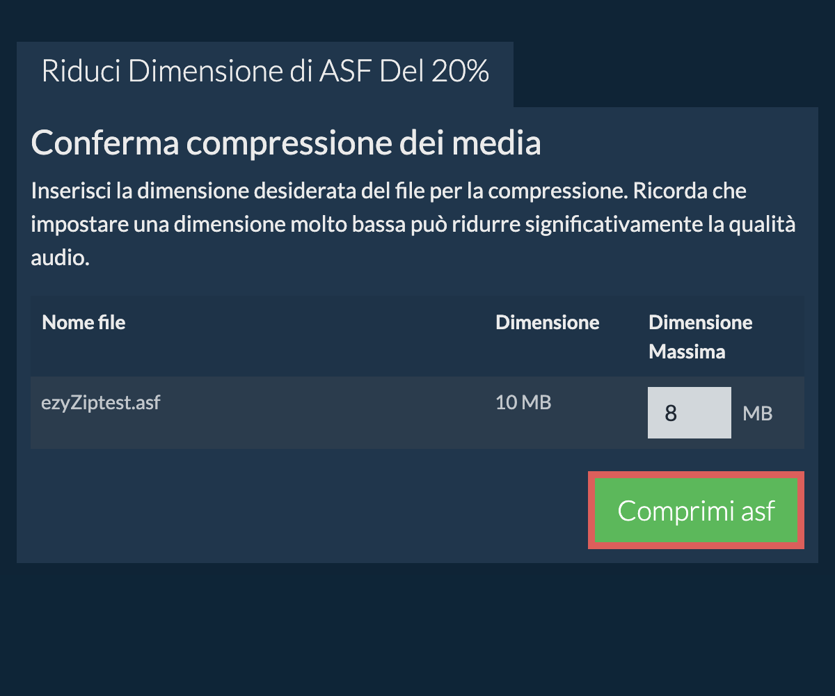 Comprimi 20%