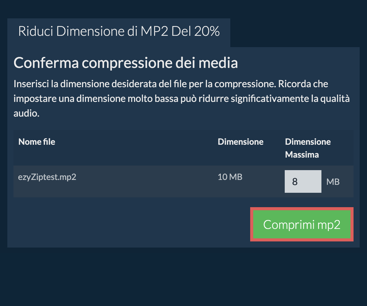 Comprimi 20%