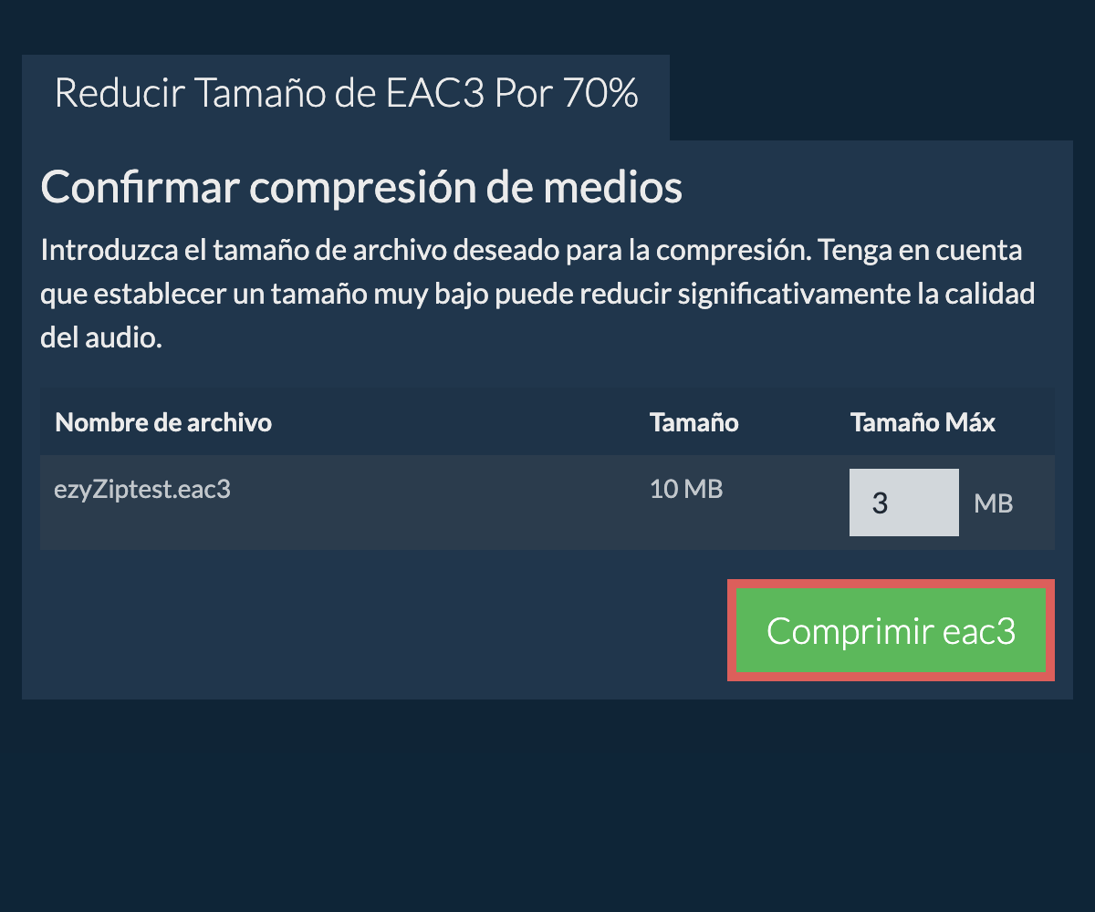 Comprimir 70%