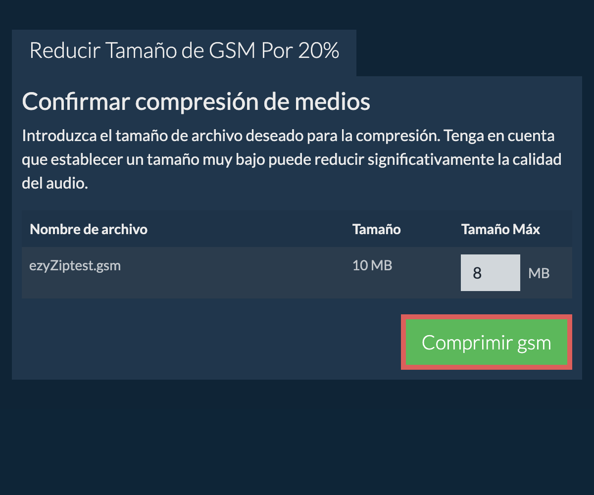 Comprimir 20%