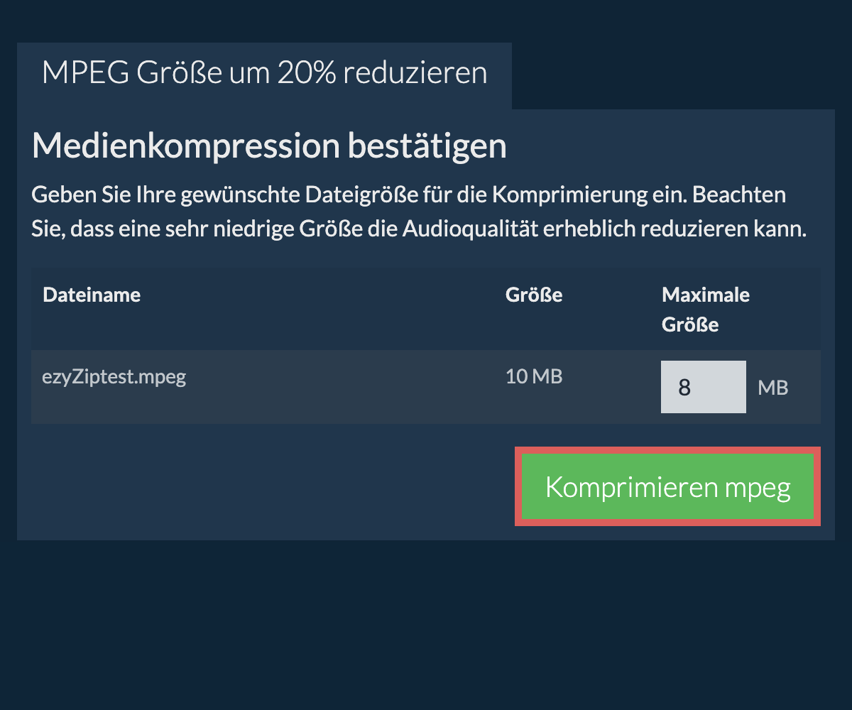 Komprimieren 20%