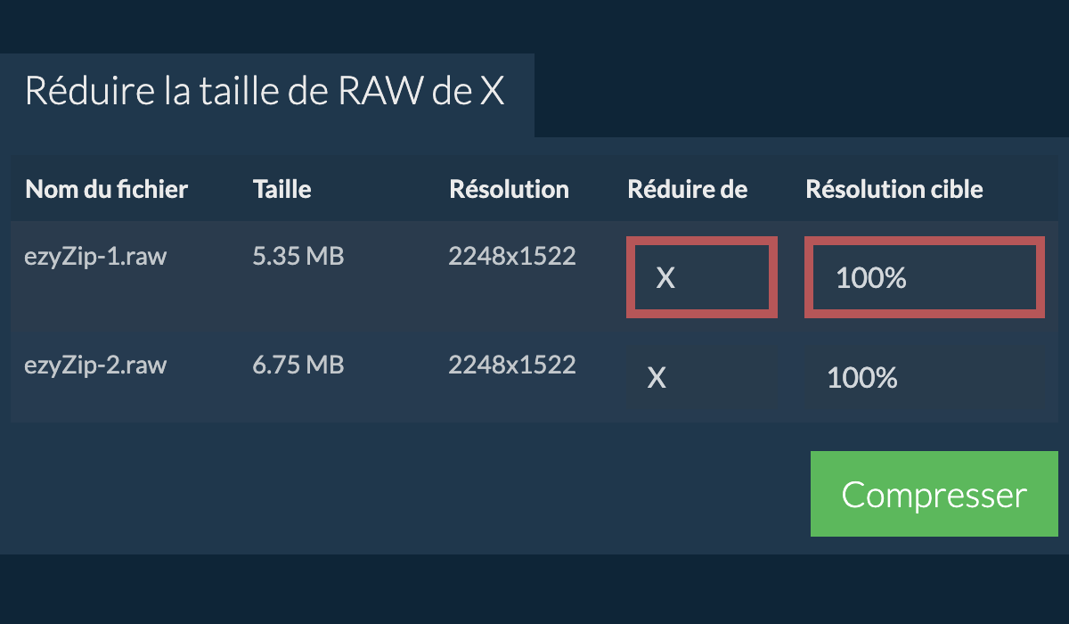 Réduire de