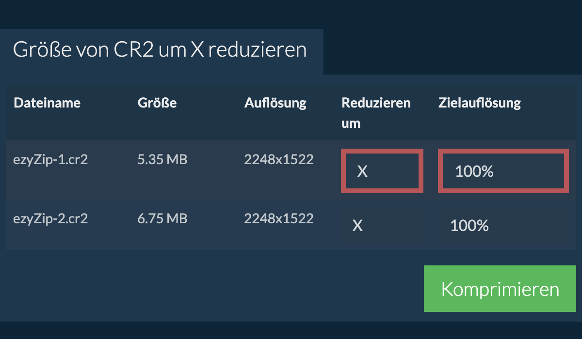 Reduzieren um