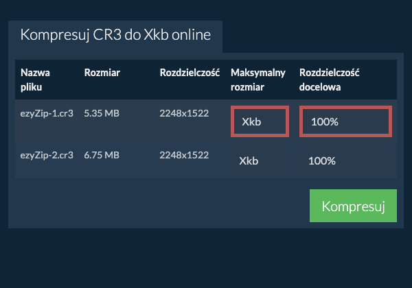 Maksymalny rozmiar