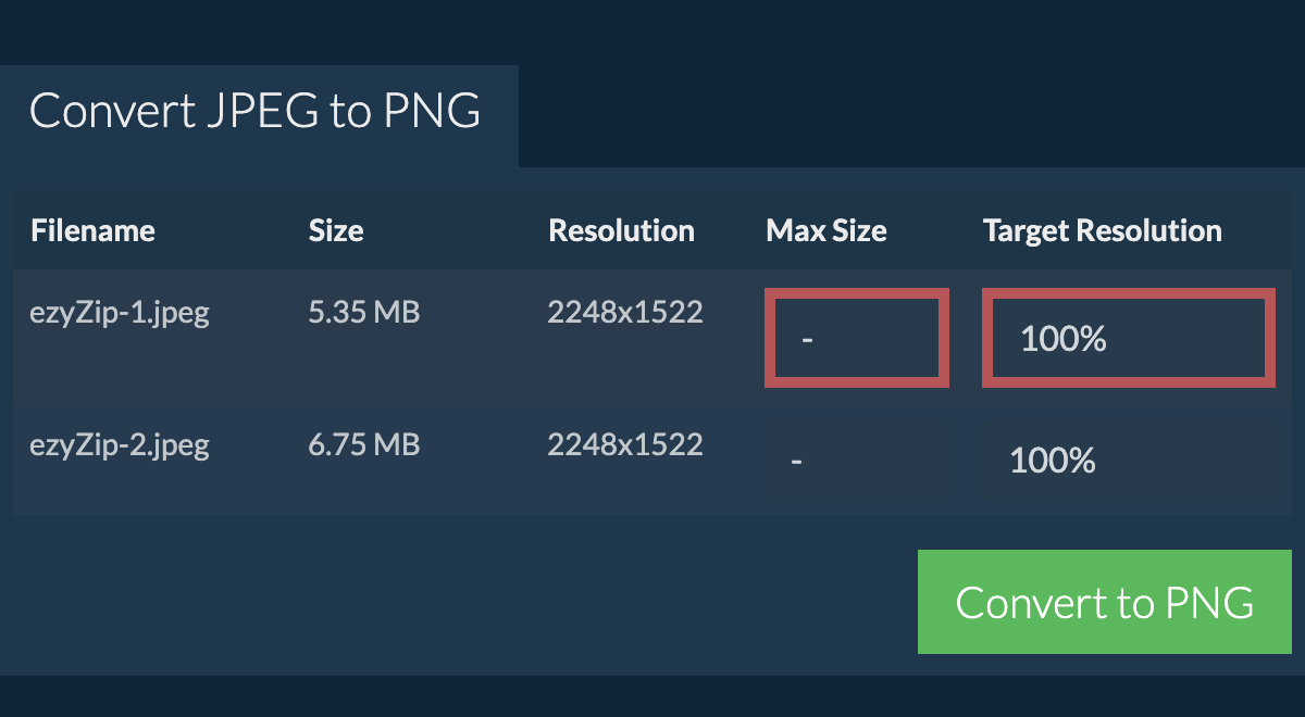 Max Size