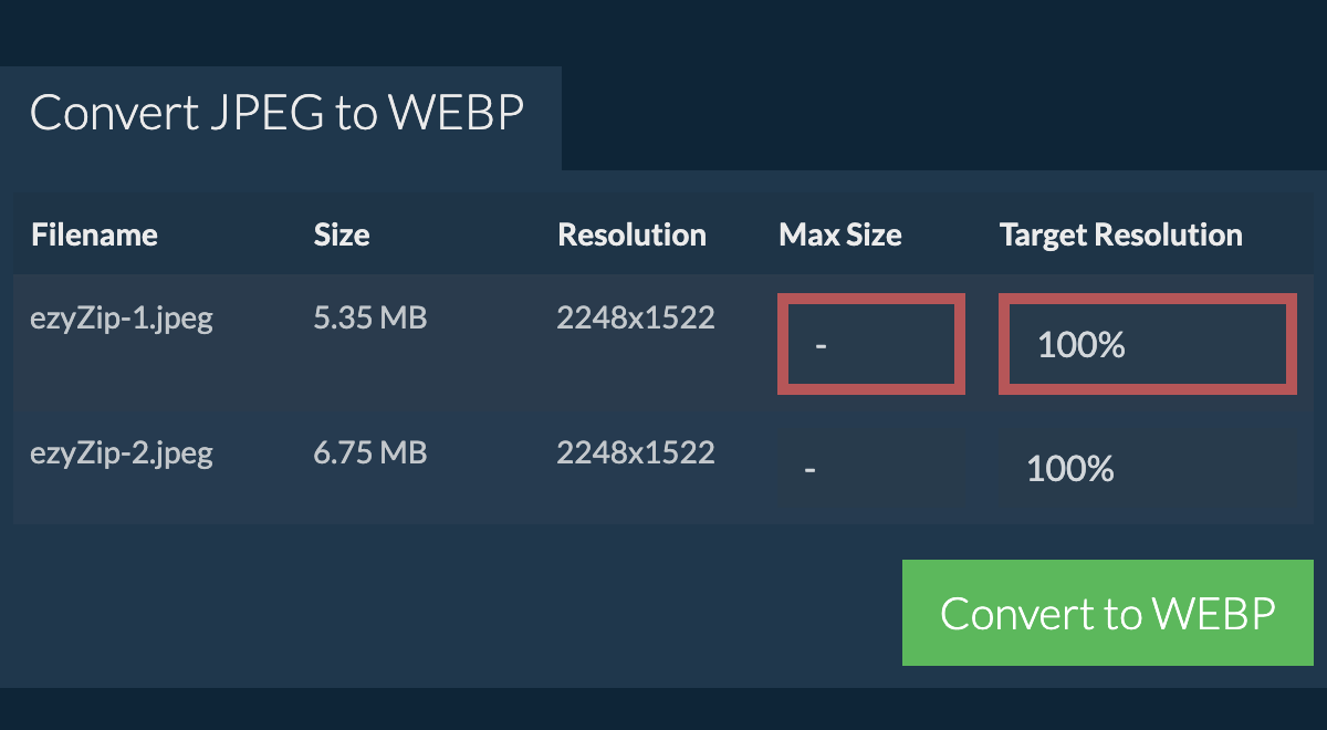 Max Size