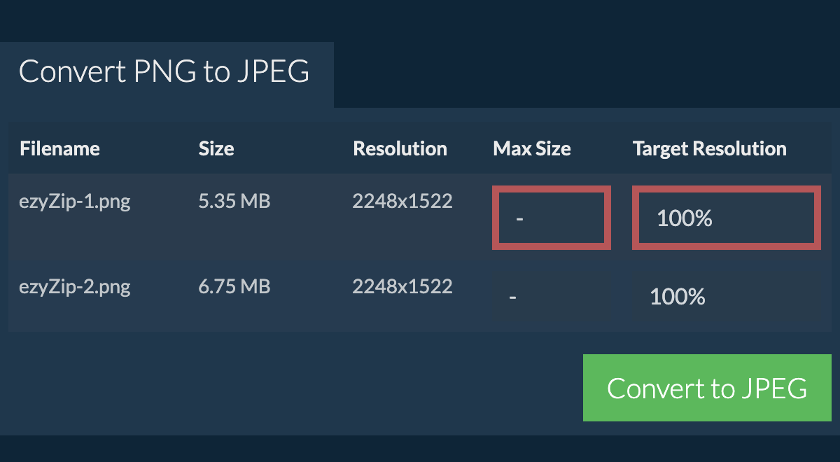 Max Size