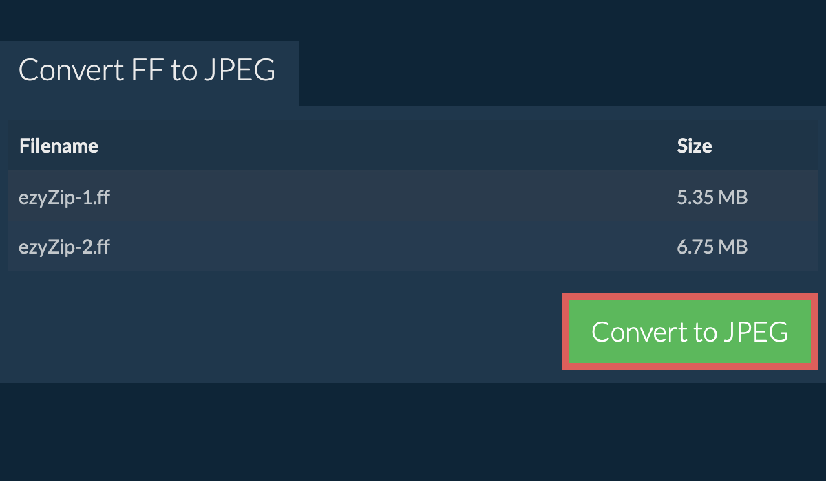 Convert to jpeg