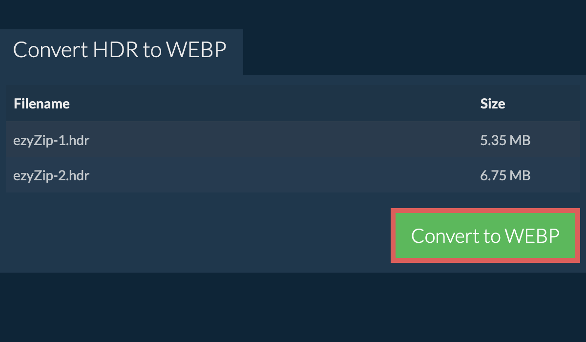 Convert to webp