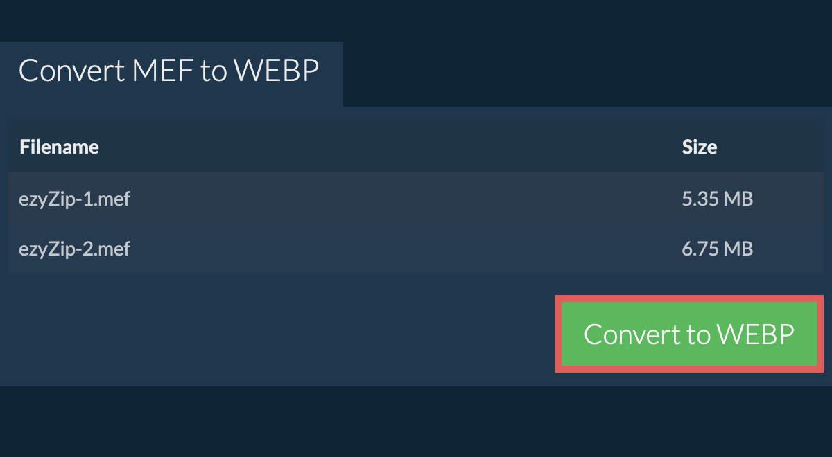 Convert to webp