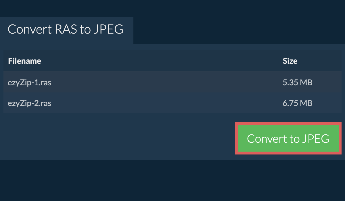 Convert to jpeg