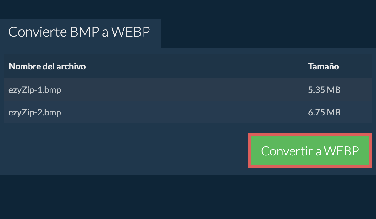 Convertir a webp