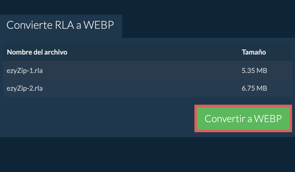 Convertir a webp