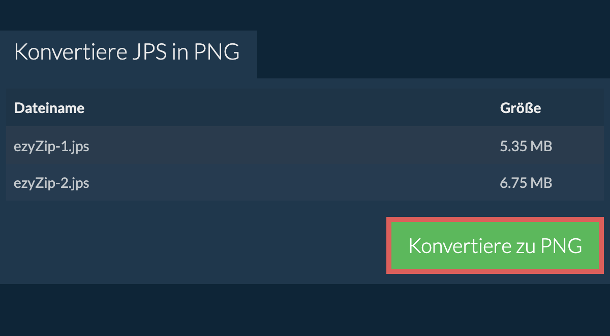 Konvertiere zu png