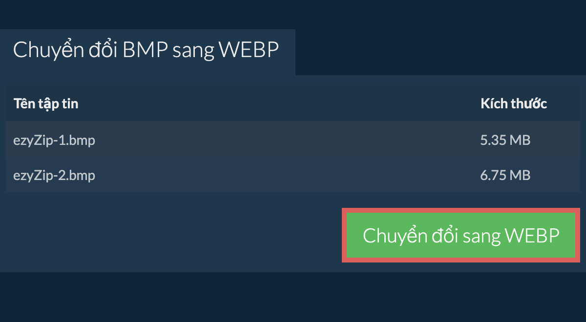 Chuyển đổi sang webp