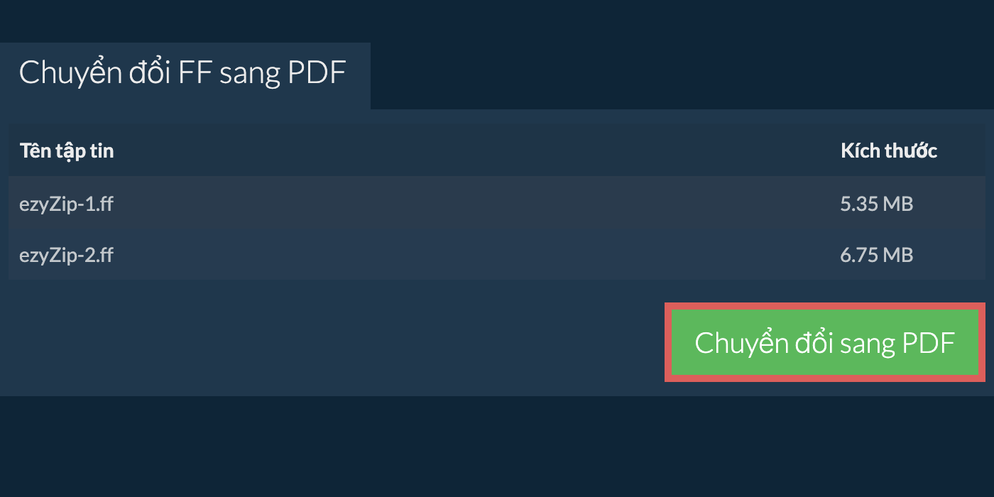 Chuyển đổi sang pdf