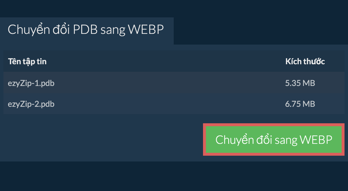 Chuyển đổi sang webp